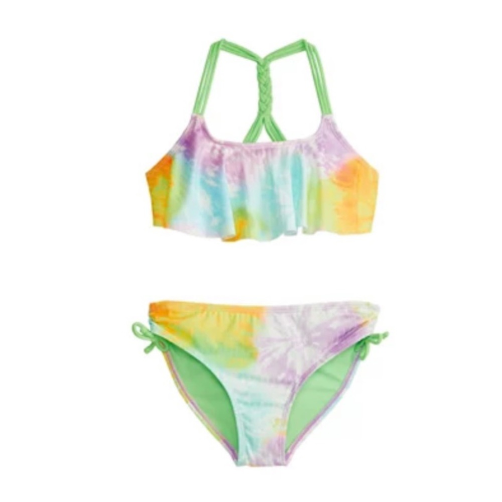 Breaking Waves
Girls-14 Flounce Bikini & Scoop Bottom Swim Set